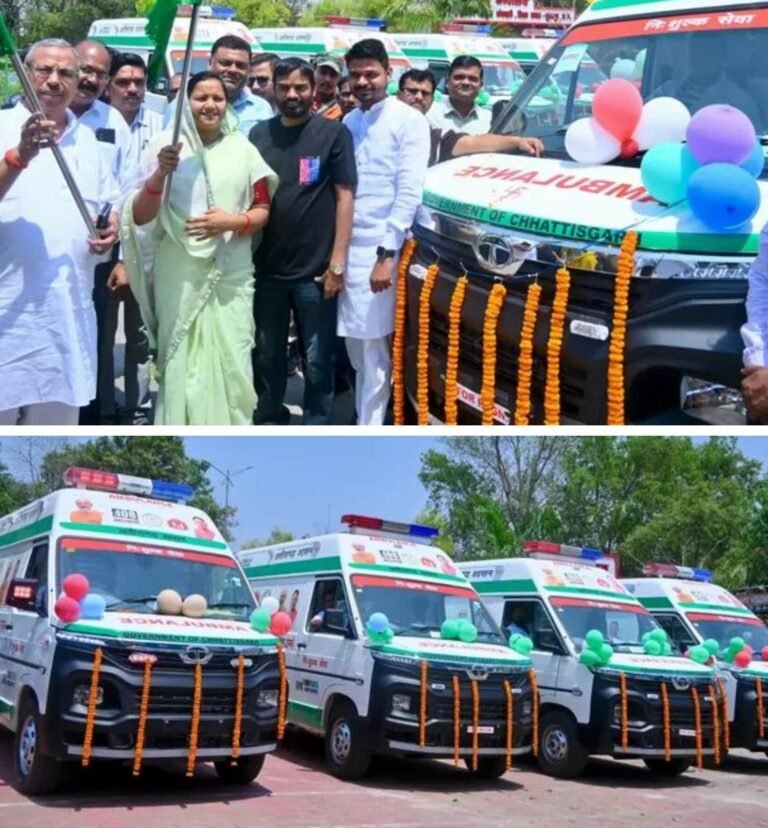 सूरजपुर में 9 नई ‘108 संजीवनी एक्सप्रेस’ एम्बुलेंस को हरी झंडी