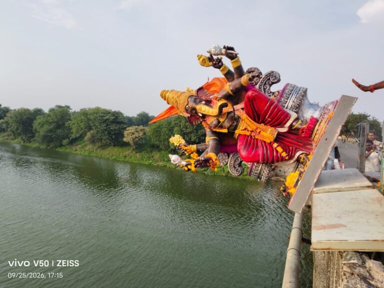 दस दिन पूजा-अर्चना के बाद श्रद्धा के साथ हुआ गणेश प्रतिमाओं का विसर्जन