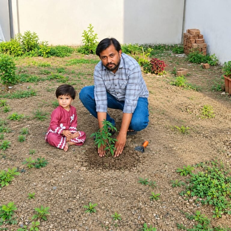 विश्व बेटी दिवस पर पिता-पुत्री ने किया पौधारोपण, दिया बेटी और पर्यावरण संरक्षण का संदेश