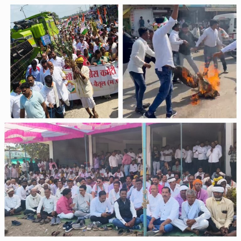 अल्पवर्षा से प्रभावित भैंसदेही क्षेत्र के लिए राहत की मांग, कांग्रेस ने सौंपा ज्ञापन