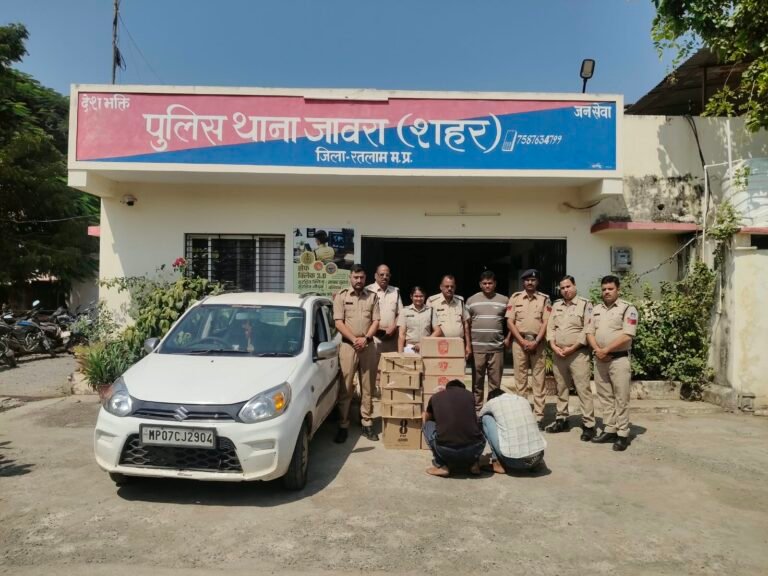 जावरा शहर पुलिस की कार्रवाई, अवैध शराब के साथ दो आरोपी गिरफ्तार