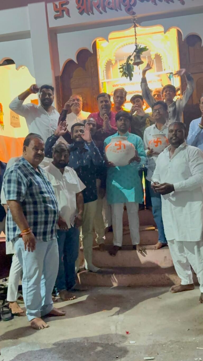 श्री सोमवंशीय श्रीराम मंदिर में माँ अम्बे की ज्योत स्थापित।